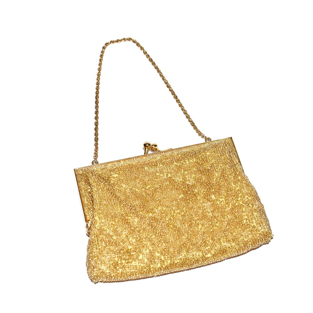 Vintage La Regale Gold Beaded Embellished Mini Bag